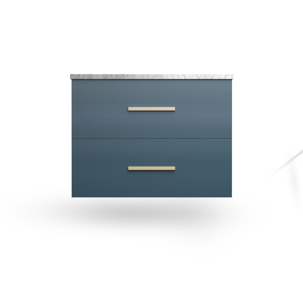 Wall Hung Sink Base, Oceanic Matte, Satin Gold