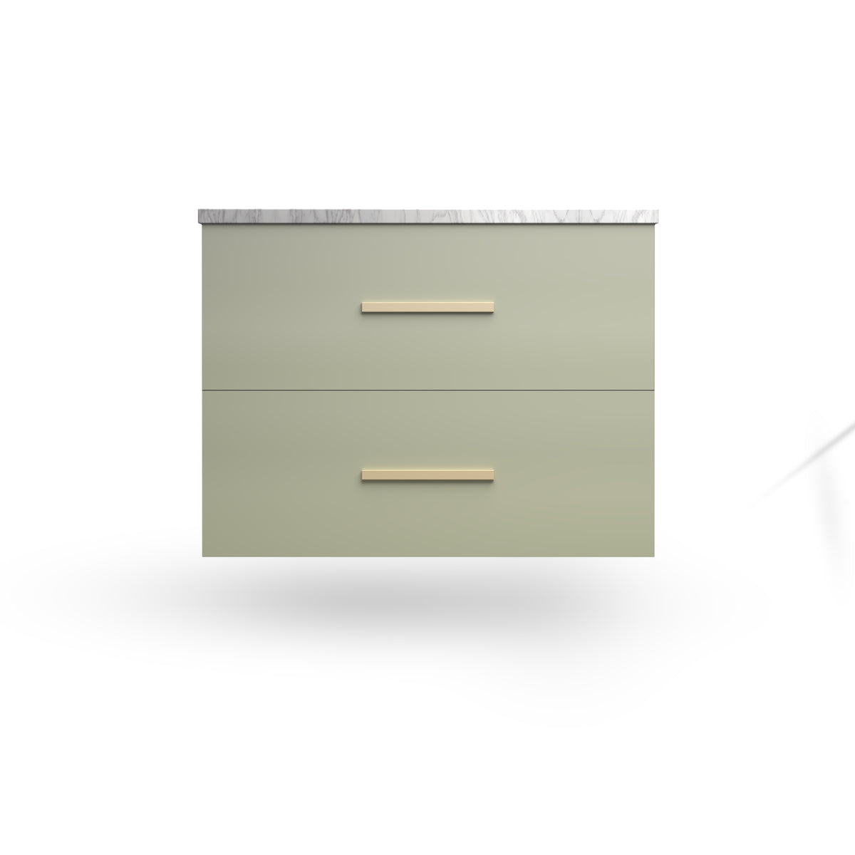 Wall Hung Sink Base, Rainforest Matte, Satin Gold